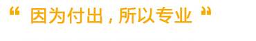 因為付出所以專業(yè)